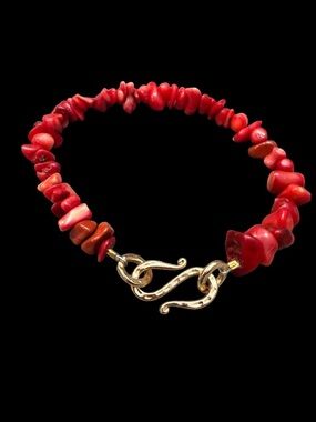 Natural Coral Stone Bracelet.